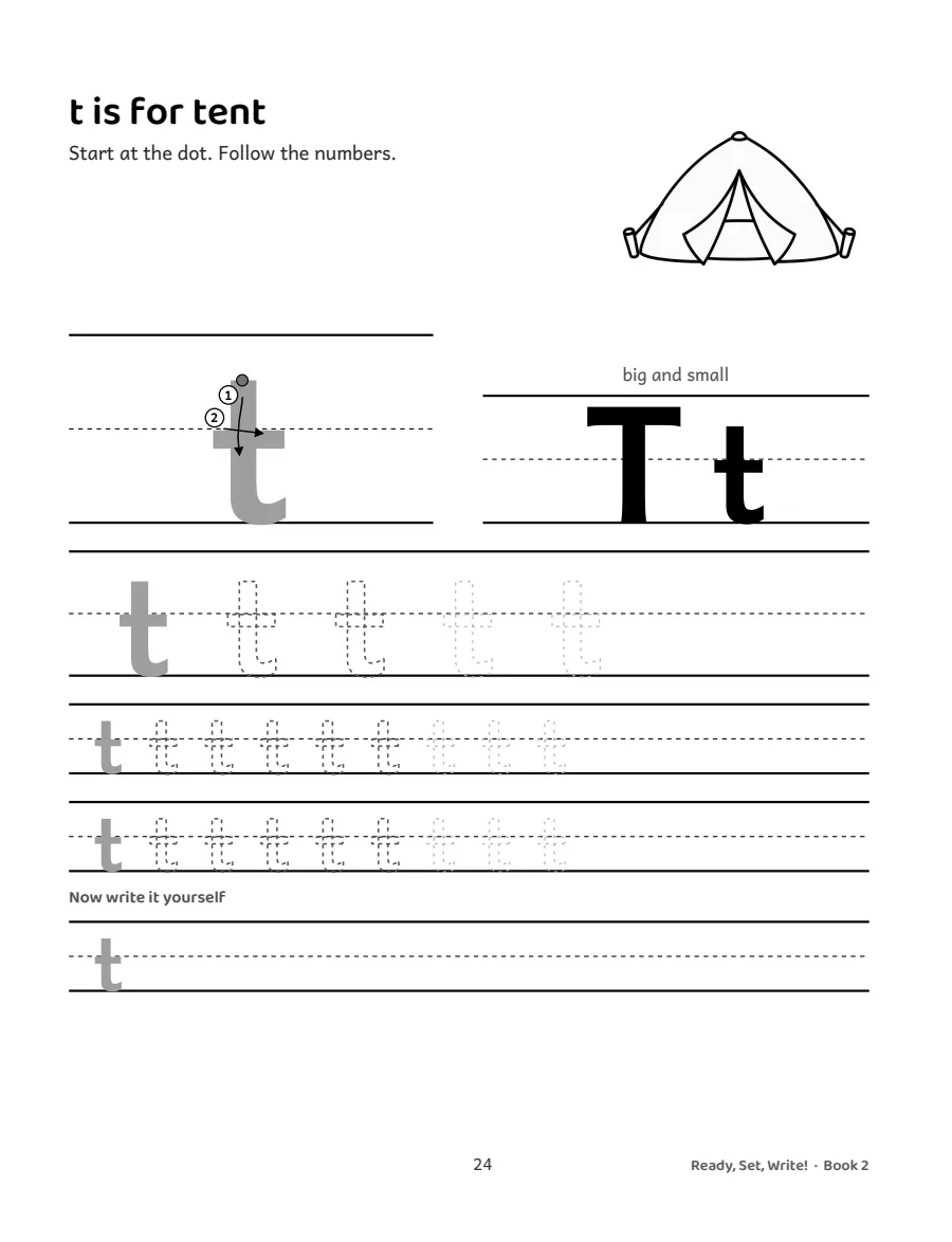 A review page matching capital letters to their small partners.